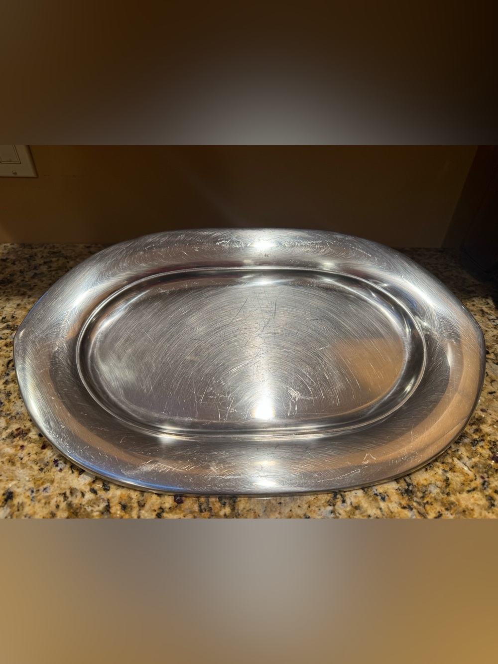Farberware (#776) Vintage Stainless Steel Oval Serving Platter 12.5” x 30” Clean